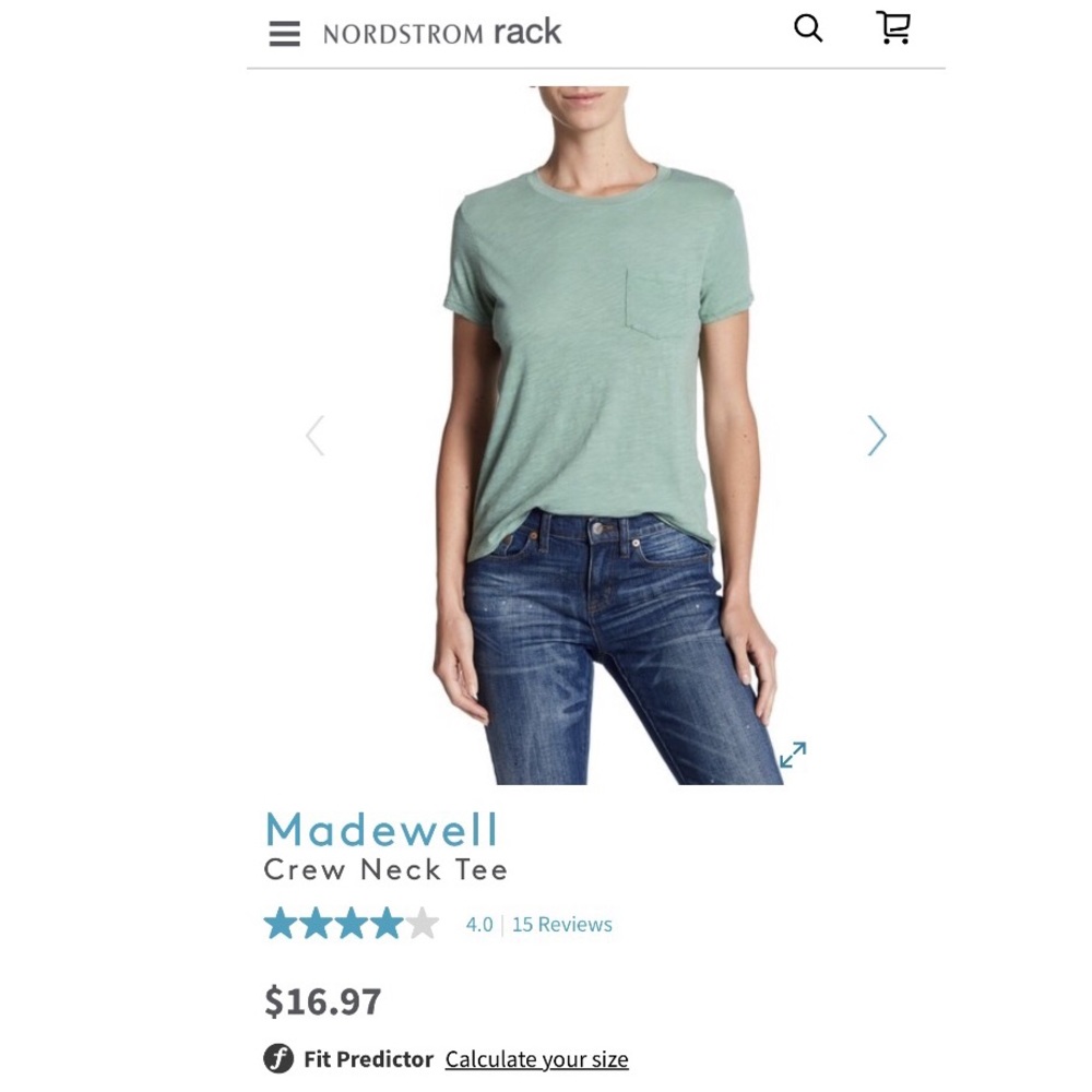 madewell crewneck tshirt with pocket